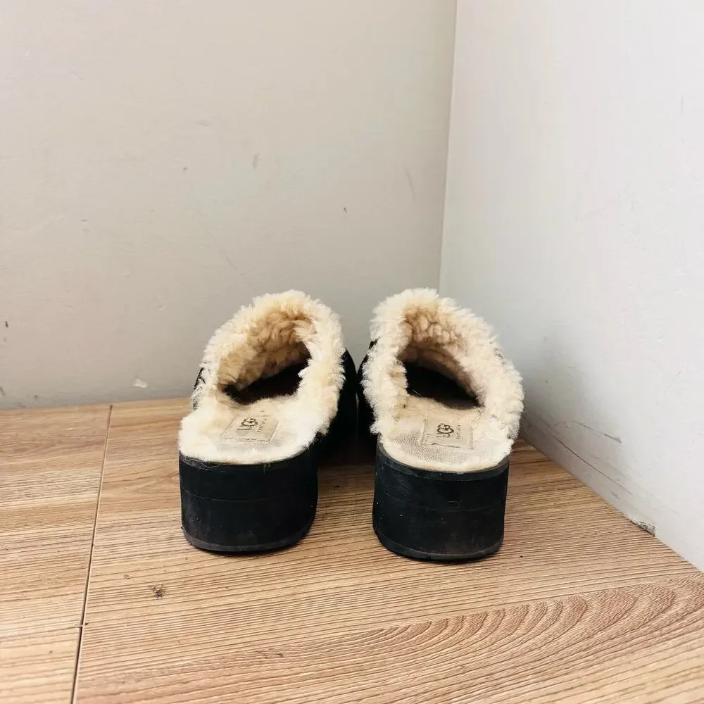 UGG Australia Solvang black suede Slipper mules Women’s Size 8